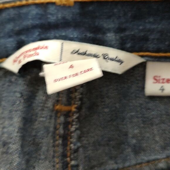 Abercrombie & Fitch denim jean mini skirt Sz 4 - Picture 3 of 3